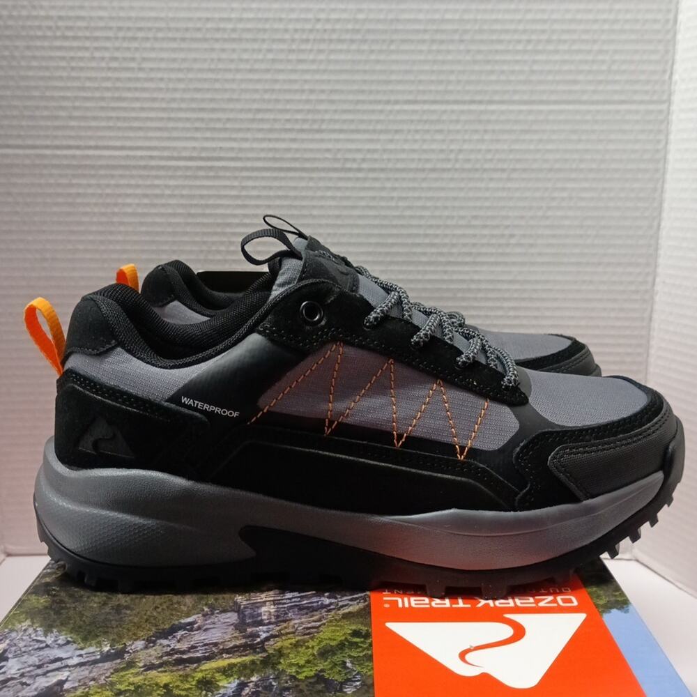 Ozark Trail Men's Hiking Shoes Size 8 Low‎ Hiker Black Rugged